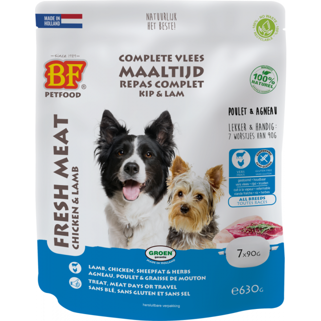 Biofood Vleesvoeding Kip & Lam -7 x 90 gram